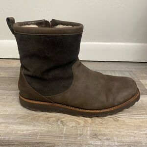 UGG Men’s Hendren TL Winter Boots Brown Leather & Suede Shearling Lined-size 11